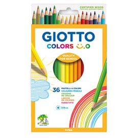 Pastelli colorati colors 3.0 - diametro mina 3 mm - giotto - astuccio 36 pezzi
