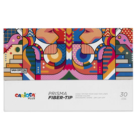 Pennarello prisma - punta 3,7 mm - colori assortiti - carioca plus - conf. 30 pezzi