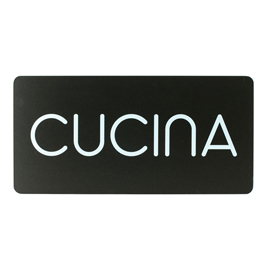 Pittogramma adesivo - cucina - 32,5 x 16 cm - pvc - nero/bianco - stilcasa
