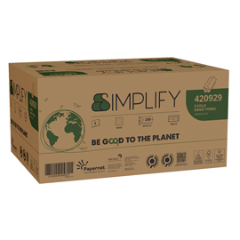 Pacco 200 asciugamani piegati a z h24 x 20,3cm simplify papernet