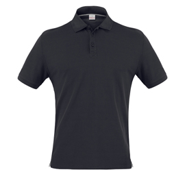 Polo uomo jeff - taglia l - poliammide - nero - giblor's