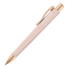 Penna a sfera a scatto poly ball urban - punta 0,7 mm - fusto pale rose - faber-castell