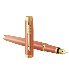 Penna stilografica im monochrome rituals orange - punta m - arancione - parker
