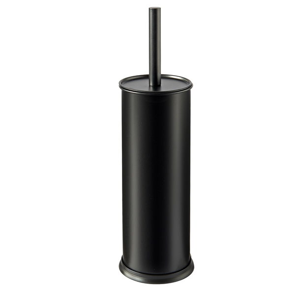 Portascopino vic - diametro 9,5 cm - altezza 40 cm - acciaio inox - nero satinato - perfetto