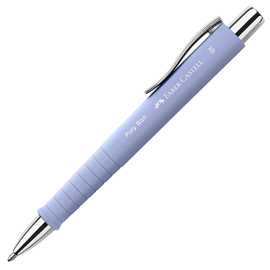 Penna a sfera a scatto poly ball urban - punta 0,7 mm - fusto pale iris - faber-castell