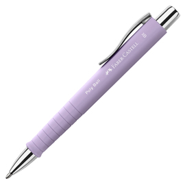 Penna a sfera a scatto poly ball urban - punta 0,7 mm - fusto sweet lila - faber-castell