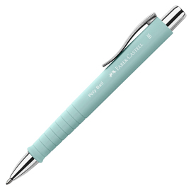 Penna a sfera a scatto poly ball urban - punta 0,7 mm - fusto caribic blue - faber-castell
