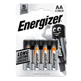 Pila stilo aa - 1,5v -  everyday - lr6 - energizer - blister 4 pezzi