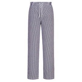 Pantaloni cuoco bromley - taglia xl - quadretti neri - portwest