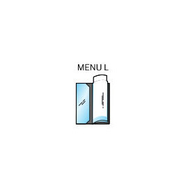 Porta menu l in pvc 11x31cm 2+2 tasche nero