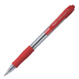 Penna sfera scatto super grip rosso fine 0.7mm pilot