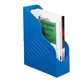 Portariviste magazine rack jumbo 25x32cm dorso 10cm blu rexel