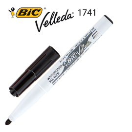 Pennarello velleda 1741 punta tonda whiteboard nero bic®