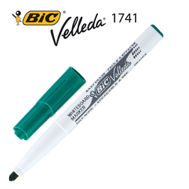 Pennarello velleda 1741 punta tonda whiteboard verde bic®