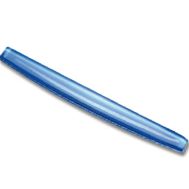 Poggiapolsi da tastiera in gel trasparente blu