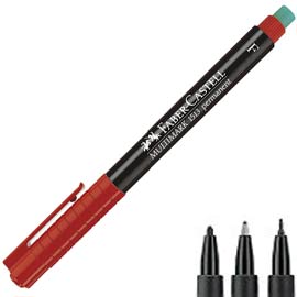 Pennarello multimark rosso 0,4 superfine faber-castell