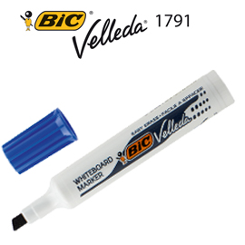 Pennarello velleda 1791 punta scalpello whiteboard blu bic®