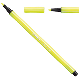 Pennarello stabilo pen 68/024 giallo fluo