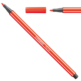 Pennarello stabilo pen 68/40 rosso chiaro