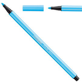 Pennarello stabilo pen 68/031 blu fluo