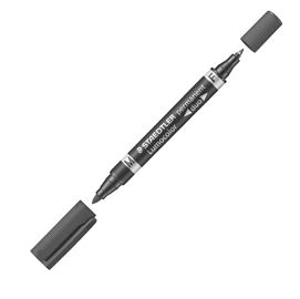 Pennarello lumocolor duo permanent 348 f/m nero