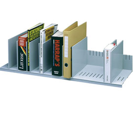 Portariviste a 10 separatori mobili grigio 80,2x27,5x21cm paperflow