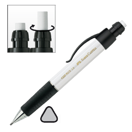 Portamine 1,4mm grip plus metallic fusto bianco faber castell