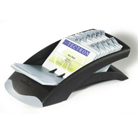 Portabiglietti da visita lineare a-z 200 biglietti visifix durable