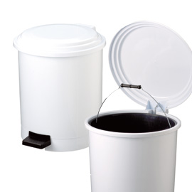 Pattumiera a pedale ruf in ppl bianco 40lt