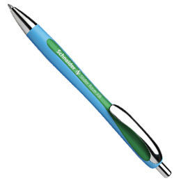 Penna a sfera a scatto slider rave xb verde schneider