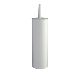 Portascopino da terra basic in abs bianco