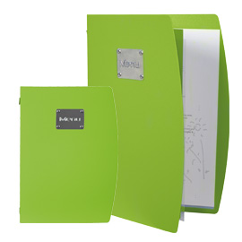 Porta menu' a4-24x34cm verde rio con 1 inserto doppio