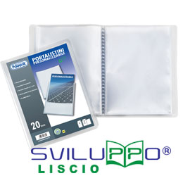 Portalistino personalizz. Sviluppo liscio 15x21cm 40 buste trasparente favorit