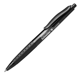 Penna a sfera a scatto suprimo punta media nero schneider