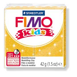 Pasta polimerica fimo kids 42gr oro glitter 112