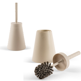 Portascopino potter in plastica bianco