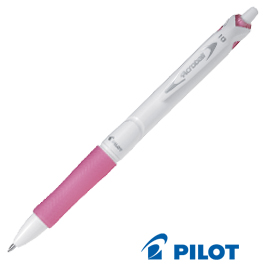Penna a sfera scatto acroball pure white begreen 1,0mm rosa pilot