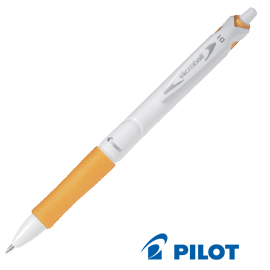 Penna a sfera scatto acroball pure white begreen 1,0mm arancio pilot