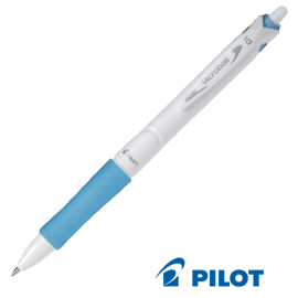 Penna a sfera scatto acroball pure white begreen 1,0mm azzurro pilot