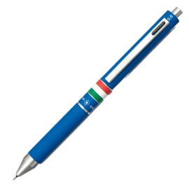 Penna sfera scatto multifunzione quadra fusto blu gommato italia osama