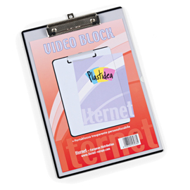 Portablocco a4 personalizzabile in ppl trasparente con molla in metallo