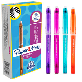Penna sfera cancellabile erasable gel 0,7mm col. Assortiti papermate