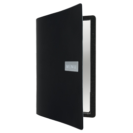 Porta menu' a4-24x33cm nero royal con 1 inserto doppio