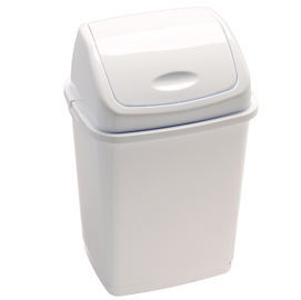 Pattumiera a basculante 18lt rif basic bianco