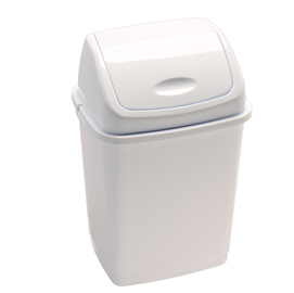 Pattumiera a basculante 35lt rif basic bianco