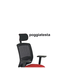 Poggiatesta nero per seduta molly a