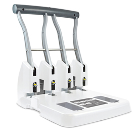 Perforatore alta capacita' eco p4400 4 fori bianco max 150 fg rapesco