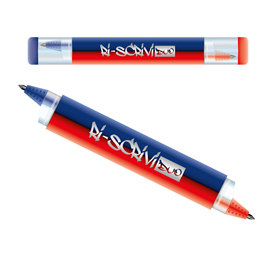 Penna sfera riscrivi duo cancellabile 2in1 blu/rosso osama