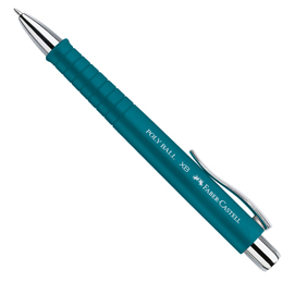 Penna a sfera 0,7mm poly ball fusto petrolio faber castell