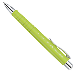 Penna a sfera 0,7mm poly ball fusto lime faber castell
